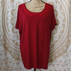 C.J. Banks Short Sleeve Top Blouse Size 2X